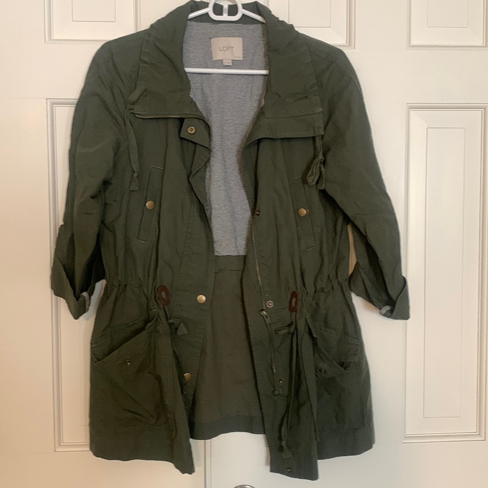 Loft Army Jacket With Drawstring- See Pictures - image 1